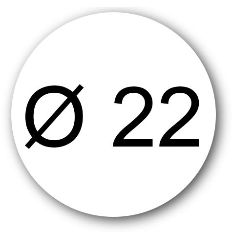 wereinaristea Etichette autoadesive Tik-Fix, a registro, diametro mm 22 BIANCO, in foglietti da mm 130x165, 30 etichette per foglio.