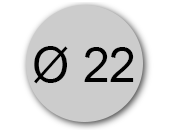 wereinaristea EtichetteAutoadesive rotonde, diametro 22 ARGENTO, adesivo permanente, su foglietti da cm 15,2x12,5. 30 etichette per foglietto SOG10007SILV