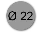 wereinaristea Etichette autoadesive Tik-Fix, a registro, diametro mm 22 GRIGIO, in foglietti da mm 130x165, 30 etichette per foglio PLA130080gr