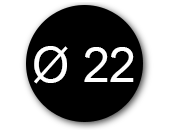 wereinaristea EtichetteAutoadesive rotonde, diametro 22 NERO, adesivo permanente, su foglietti da cm 15,2x12,5. 30 etichette per foglietto SOG10007NE