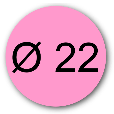 wereinaristea EtichetteAutoadesive rotonde, diametro 22 ROSA, adesivo permanente, su foglietti da cm 15,2x12,5. 30 etichette per foglietto.