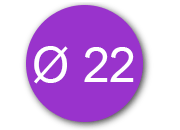 wereinaristea Etichette autoadesive Tik-Fix, a registro, diametro mm 22 VIOLA, in foglietti da mm 130x165, 30 etichette per foglio PLA130080vi