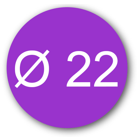 wereinaristea EtichetteAutoadesive rotonde, diametro 22 VIOLA, adesivo permanente, su foglietti da cm 15,2x12,5. 30 etichette per foglietto.