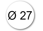 wereinaristea EtichetteAutoadesive aRegistro, diametro 27 BIANCO, in foglietti da 130x165, 20 etichette per foglio.