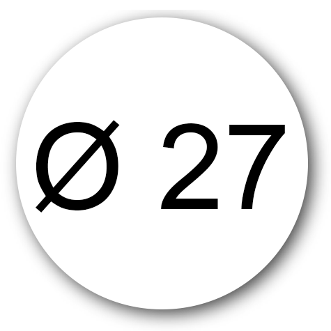 wereinaristea EtichetteAutoadesive aRegistro, diametro 27 BIANCO, in foglietti da 130x165, 20 etichette per foglio.