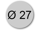 wereinaristea EtichetteAutoadesive rotonde, diametro 27 ARGENTO, adesivo permanente, su foglietti da cm 15,2x12,5. 20 etichette per foglietto SOG10008SILV