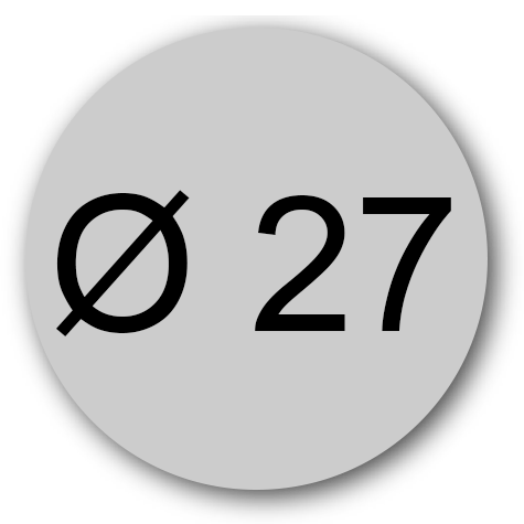 wereinaristea EtichetteAutoadesive rotonde, diametro 27 ARGENTO, adesivo permanente, su foglietti da cm 15,2x12,5. 20 etichette per foglietto.