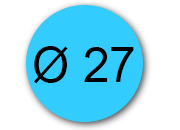 wereinaristea EtichetteAutoadesive aRegistro, diametro 27 AZZURRO, in foglietti da 130x165, 20 etichette per foglio pla130100AZ