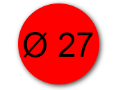 wereinaristea EtichetteAutoadesive aRegistro, diametro 27 ROSSO, in foglietti da 130x165, 20 etichette per foglio.