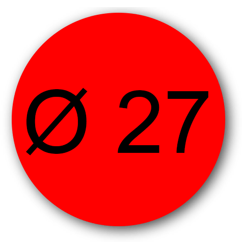 wereinaristea EtichetteAutoadesive aRegistro, diametro 27 ROSSO, in foglietti da 130x165, 20 etichette per foglio.