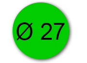 wereinaristea EtichetteAutoadesive aRegistro, diametro 27 VERDE, in foglietti da 130x165, 20 etichette per foglio pla130100VE