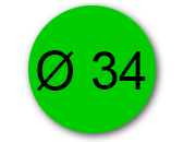 wereinaristea EtichetteAutoadesive rotonde, diametro 34 VERDE, adesivo permanente, su foglietti da cm 15,2x12,5. 12 etichette per foglietto SOG10009VE
