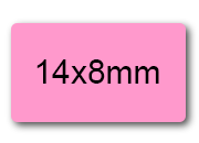 wereinaristea EtichetteAutoadesive, 14x8mm(8x14) CartaROSA Adesivo permanente, su foglietti da 152x125mm. 108 etichette per foglietto.