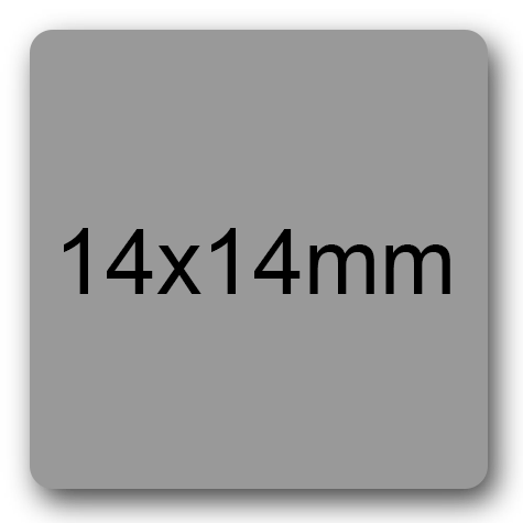 wereinaristea EtichetteAutoadesive 14x14mm CartaGRIGIA Adesivo permanente, su foglietti da 152x125mm. 63 etichette per foglietto.