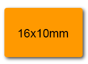 wereinaristea EtichetteAutoadesive 16x10mm(10x16) CartaARANCIONE adesivo permanente, su foglietti da 152x125mm. 80 etichette per foglietto (10x16mm).