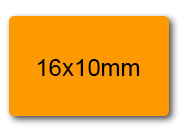 wereinaristea EtichetteAutoadesive perfetto registro. 16x10mm(10x16mm) ARANCIO in foglietti da 116x170, 81 etichette per foglio, (10 fogli).