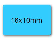 wereinaristea EtichetteAutoadesive perfetto registro. 16x10mm(10x16mm) AZZURRO in foglietti da 116x170, 81 etichette per foglio, (10 fogli).