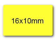 wereinaristea EtichetteAutoadesive 16x10mm(10x16) CartaGIALLA adesivo permanente, su foglietti da 152x125mm. 80 etichette per foglietto (10x16mm).