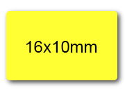 wereinaristea EtichetteAutoadesive perfetto registro. 16x10mm(10x16mm) GIALLO in foglietti da 116x170, 81 etichette per foglio, (10 fogli) WER16x10gi