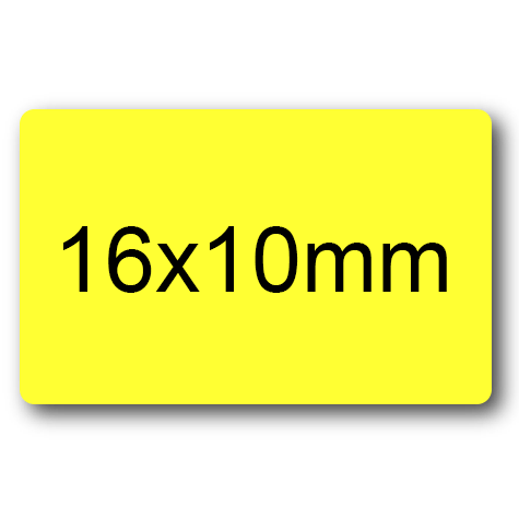 wereinaristea EtichetteAutoadesive perfetto registro. 16x10mm(10x16mm) GIALLO in foglietti da 116x170, 81 etichette per foglio, (10 fogli).