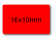 wereinaristea EtichetteAutoadesive 16x10mm(10x16) CartaROSSA adesivo permanente, su foglietti da 152x125mm. 80 etichette per foglietto (10x16mm).