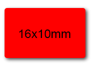 wereinaristea EtichetteAutoadesive perfetto registro. 16x10mm(10x16mm) ROSSA in foglietti da 116x170, 81 etichette per foglio, (10 fogli).