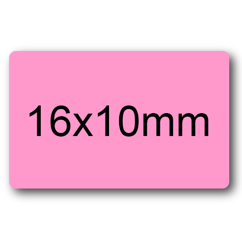 wereinaristea EtichetteAutoadesive perfetto registro. 16x10mm(10x16mm) ROSA in foglietti da 116x170, 81 etichette per foglio, (10 fogli).