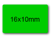 wereinaristea EtichetteAutoadesive perfetto registro. 16x10mm(10x16mm) VERDE in foglietti da 116x170, 81 etichette per foglio, (10 fogli) WER16x10ve