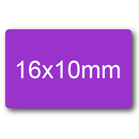 wereinaristea EtichetteAutoadesive perfetto registro. 16x10mm(10x16mm) VIOLA in foglietti da 116x170, 81 etichette per foglio, (10 fogli).