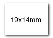 wereinaristea EtichetteAutoadesive 19x14mm(14x19) CartaBIANCA REMOVIBILE su foglietti da cm 15,2x12,5. 49 etichette per foglietto.