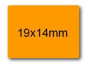 wereinaristea EtichetteAutoadesive 19x14mm(14x19) CartaARANCIONE SOG10013ara.