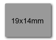 wereinaristea EtichetteAutoadesive 19x14mm(14x19) CartaGRIGIA Adesivo permanente, su foglietti da cm 15,2x12,5. 49 etichette per foglietto.