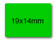 wereinaristea EtichetteAutoadesive 19x14mm(14x19) CartaVERDE Adesivo permanente, su foglietti da cm 15,2x12,5. 49 etichette per foglietto.