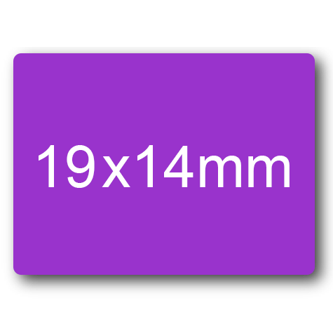 wereinaristea EtichetteAutoadesive 19x14mm(14x19) CartaVIOLA Adesivo permanente, su foglietti da cm 15,2x12,5. 49 etichette per foglietto.