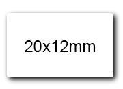 wereinaristea EtichetteAutoadesive 20x12mm(12x20) cartaBIANCA Adesivo permanente, su foglietti da cm 15,2x12,5. 50 etichette per foglietto.