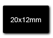 wereinaristea EtichetteAutoadesive 20x12mm(12x20) cartaNERA Adesivo permanente, su foglietti da cm 15,2x12,5. 50 etichette per foglietto.