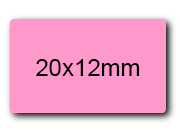 wereinaristea EtichetteAutoadesive 20x12mm(12x20) cartaROSA SOG10014rosa.