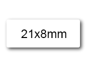 wereinaristea EtichetteAutoadesive aRegistro. 21x8mm(8x21) CartaBIANCA In foglietti da 116x170, 70 etichette per foglio, (10 fogli).