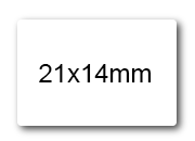 wereinaristea EtichetteAutoadesive 21x14mm(14x21) CartaBIANCA Adesivo permanente, su foglietti da cm 15,2x12,5. 45 etichette per foglietto.
