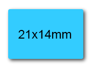 wereinaristea EtichetteAutoadesive 21x14mm(14x21) CartaAZZURRA AZZURRO, adesivo permanente, su foglietti da cm 15,2x12,5. 45 etichette per foglietto.