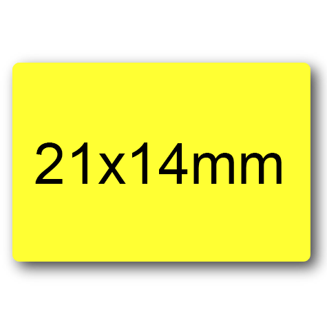 wereinaristea EtichetteAutoadesive 21x14mm(14x21) CartaGIALLA Adesivo permanente, su foglietti da cm 15,2x12,5. 45 etichette per foglietto.