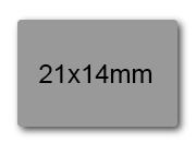 wereinaristea EtichetteAutoadesive 21x14mm(14x21) CartaGRIGIA GRIGIO, adesivo permanente, su foglietti da cm 15,2x12,5. 45 etichette per foglietto.