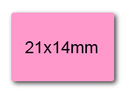 wereinaristea EtichetteAutoadesive 21x14mm(14x21) CartaARANCIONE ARANCIONE, adesivo permanente, su foglietti da cm 15,2x12,5. 45 etichette per foglietto.