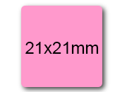 wereinaristea EtichetteAutoadesive 21x21mm(21x21) CartaROSA ROSA, adesivo permanente, su foglietti da cm 15,2x12,5. 30 etichette per foglietto SOG10017RS