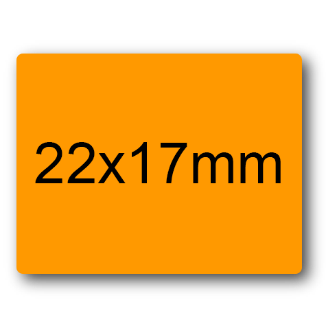 wereinaristea EtichetteAutoadesive 22x17mm(17x22), CartaGIALLA Adesivo permanente, su foglietti da cm 15,2x12,5. 36 etichette per foglietto.