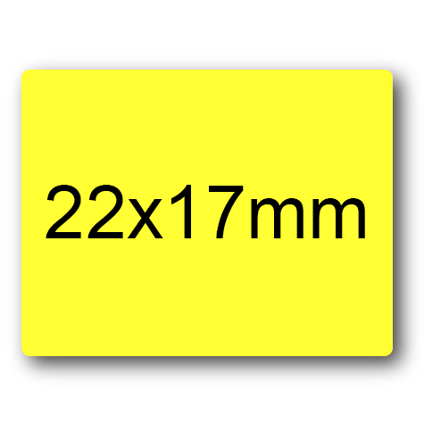 wereinaristea EtichetteAutoadesive 22x17mm(17x22), CartaARANCIONE Adesivo permanente, su foglietti da cm 15,2x12,5. 36 etichette per foglietto.