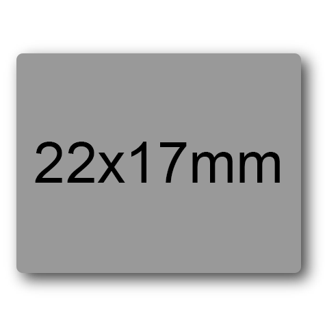 wereinaristea EtichetteAutoadesive 22x17mm(17x22), CartaGRIGIA Adesivo permanente, su foglietti da cm 15,2x12,5. 36 etichette per foglietto.