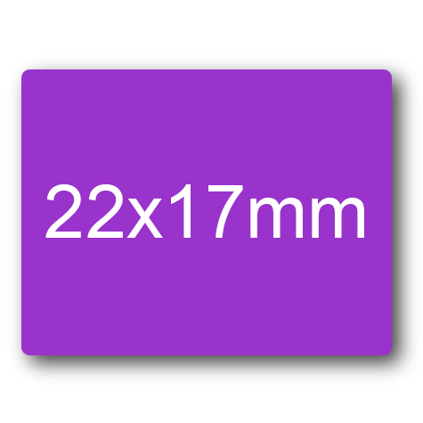 wereinaristea EtichetteAutoadesive 22x17mm(17x22), CartaVIOLA Adesivo permanente, su foglietti da cm 15,2x12,5. 36 etichette per foglietto.