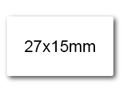 wereinaristea EtichetteAutoadesive 27x15mm(15x27) CartaBIANCA Adesivo permanente, su foglietti da cm 15,2x12,5. 35 etichette per foglietto.