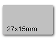 wereinaristea EtichetteAutoadesive 27x15mm(15x27) CartaARGENTO ARGENTO, adesivo permanente, su foglietti da cm 15,2x12,5. 35 etichette per foglietto.